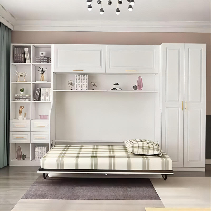 Wooden Hidden Space Saving Folding Murphy Bed Wall Bed