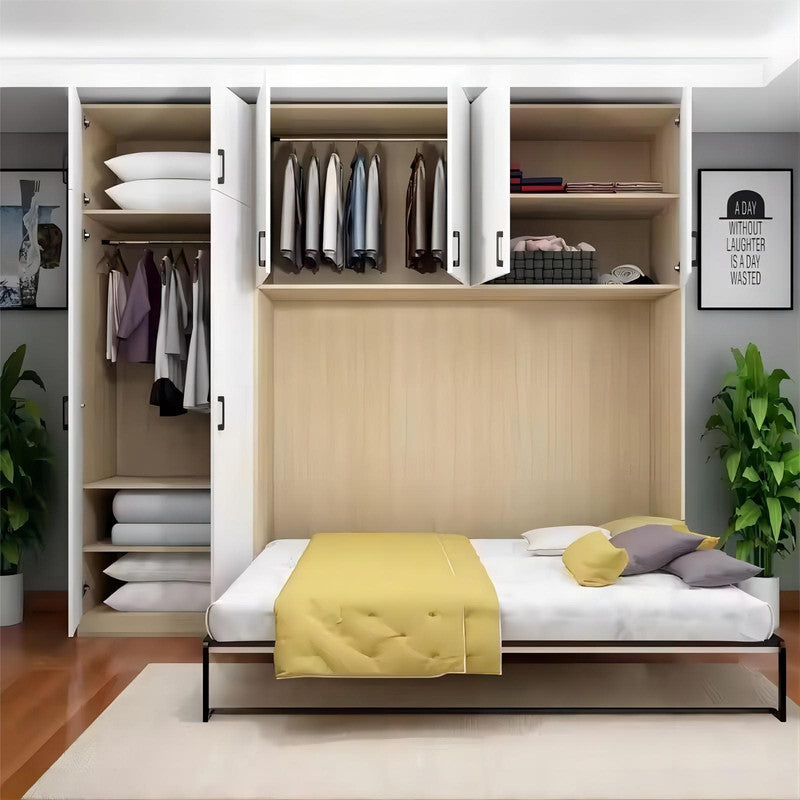 Electric Wooden Hidden Space Saving Folding Murphy Bed Wall Bed