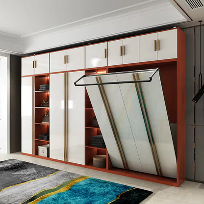 Murphy Bed Wall Beds with Cabinet Wardrobe Bedroom Furniture Invisible Folding Bed with Closets