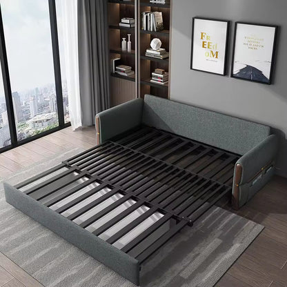 Modern Design Functional Fabric Folding Sleeping Sleeper Sofa Bed Wooden Sofa Cum Bed with Storage Wall Bed Living Room Sofas