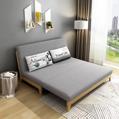 Modern Design Functional Fabric Folding Sleeping Sleeper Wall Bed Wooden Sofa Cum Bed Sofa Bed with Storage Living Room Sofas