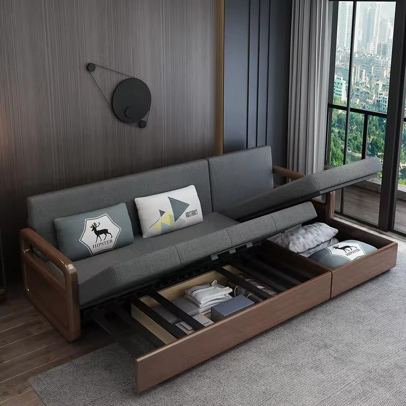 Modern Design Fabric Functional Folding Sleep Sofa Cum Bed with Storage Sleeping Sofa Bed Living Room Sofas